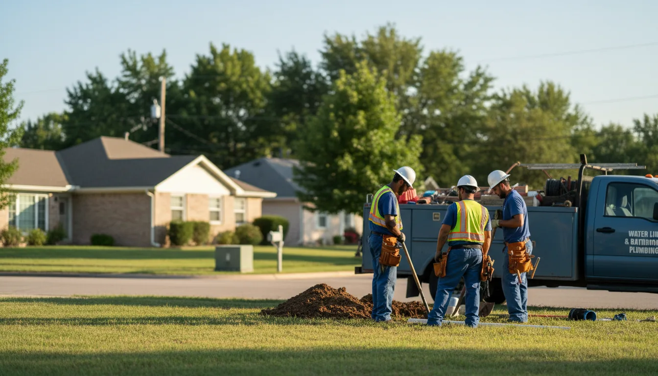 Residential water line and bathroom plumbing service in Union, MS